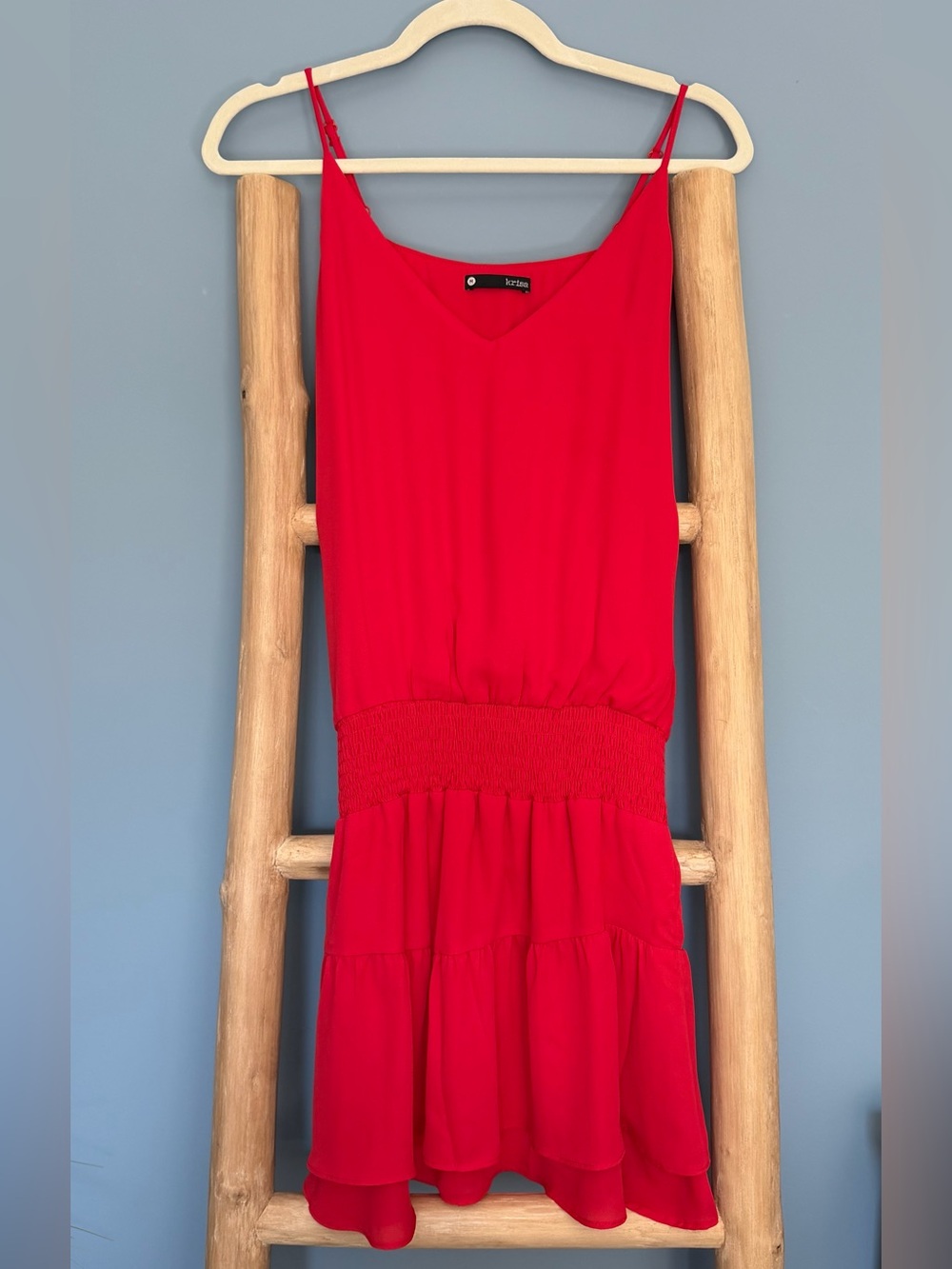 Krisa SMOCKED CAMI MINI DRESS